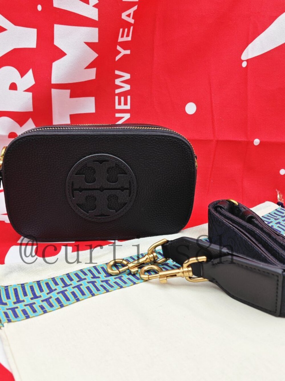 Tory burch MINI MILLER CROSSBODY BAG black